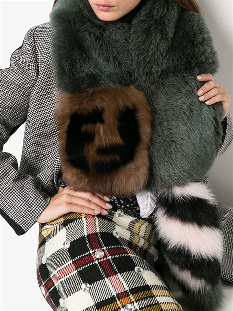 fendi faux fur scarf|fendi acrylic scarf.